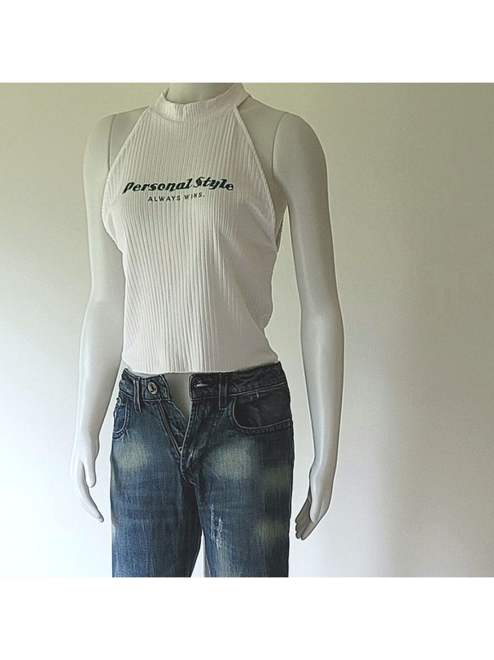 Zara Trafaluc Sleeveless Cropped Top Size L